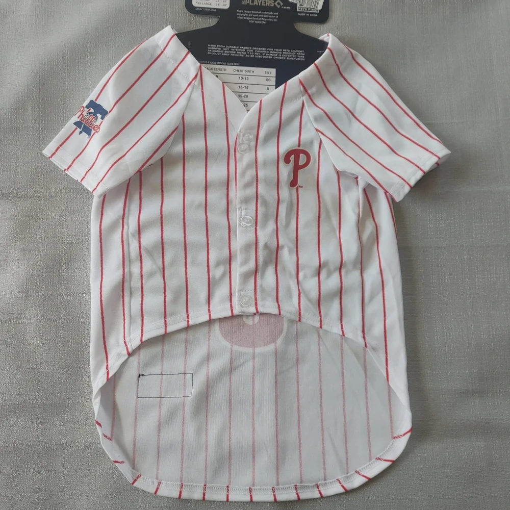 Philadelphia Phillies Striped Harper #3 Dog Jersey Shirt Size Large NEW!